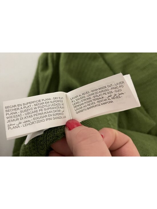 Zara Mens Polo Shirt Size M Green Textured Knit Short Sleeve collar 3166/305 NWT - Picture 12 of 15